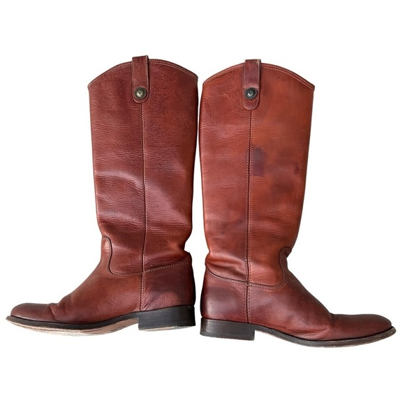 Frye Melissa Button Riding Boot in Cognac Women Size 6 - Picture 4 of 10